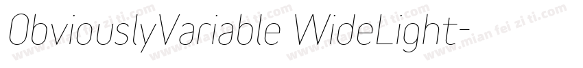 0bviouslyVariable WideLight字体转换
